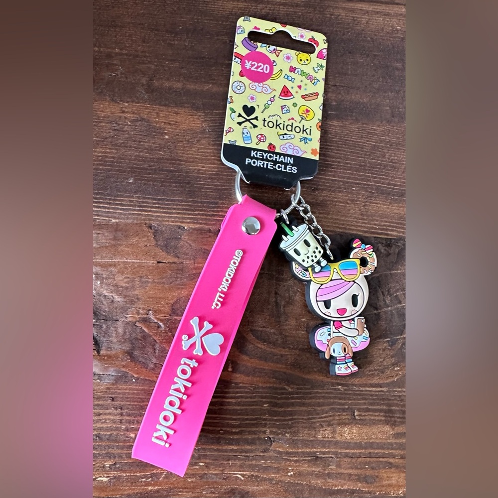 Tokidoki‎ Donutella Keychain Key Ring Star Charm Strap Daiso NEW